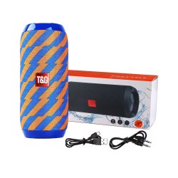 CAIXA DE COLUNA SEM FIO BLUETOOTH T&G TG-117 TF CARTÃO/DISCO U/AUXILIAR/RÁDIO FM 4.2 AZUL LARANJA  CAIXA DE COLUNA SEM FIO BLUETOOTH T&G TG-117 TF CARTÃO/DISCO U/AUXILIAR/RÁDIO FM 4.2 AZUL LARANJA